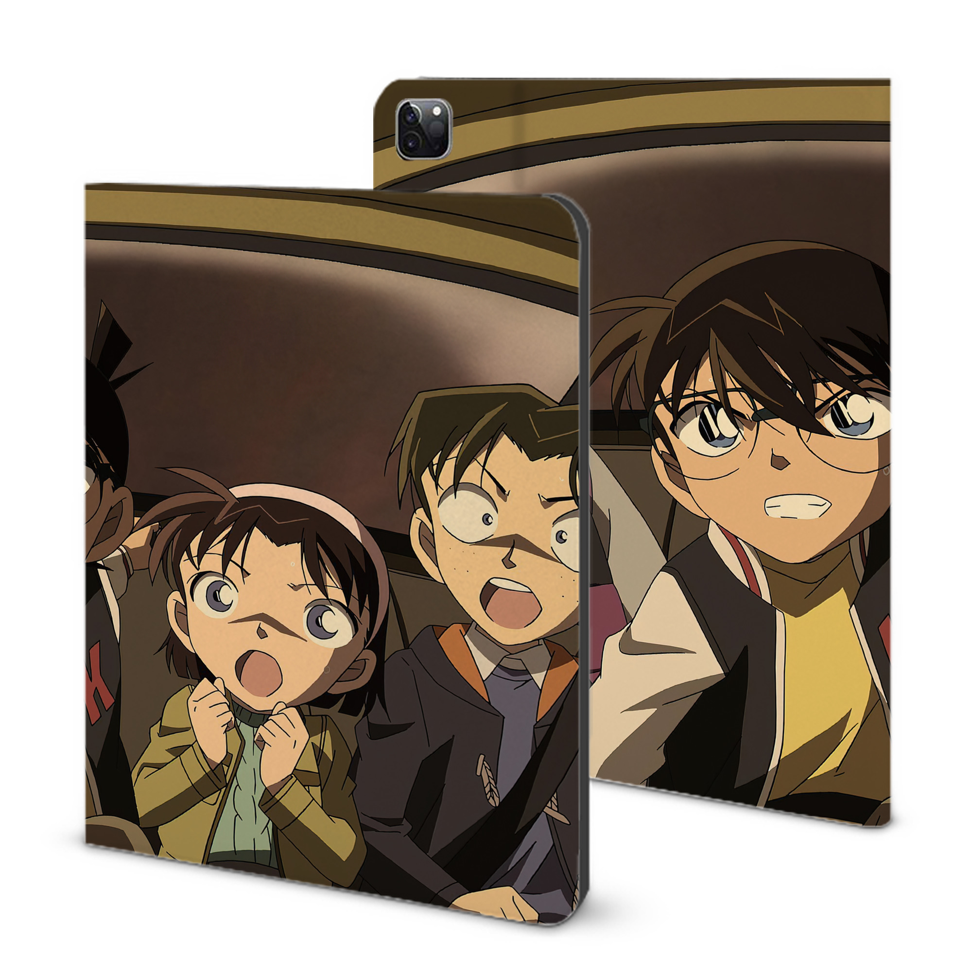 （画像用） 名探偵コナン Detective Conan IPad ケース ブック型 PUレザー TPU 耐衝撃 軽量 薄型 ペン収納なし 全面保護 IPad 各モデル対応
